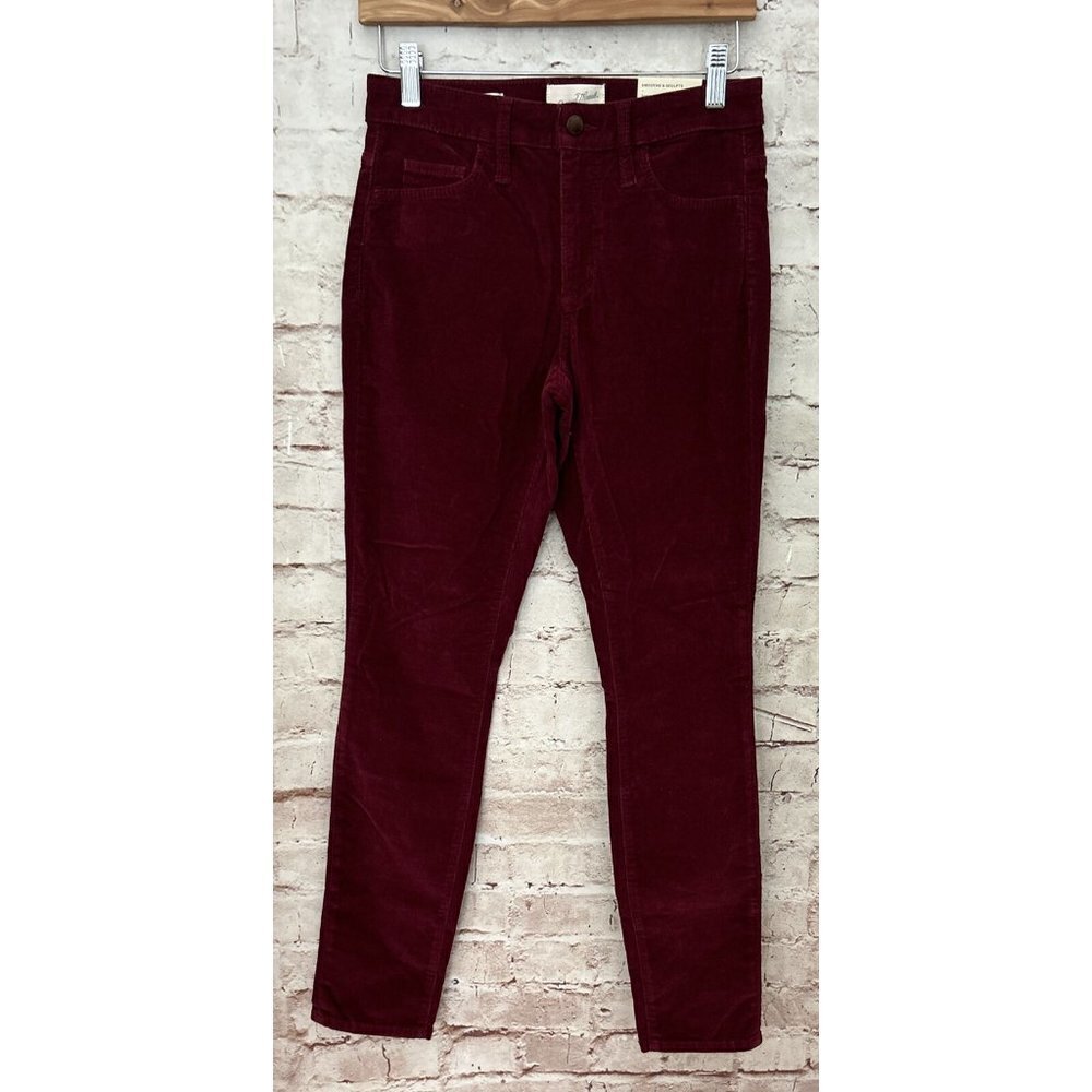 Universal Thread Womens Jeans High Rise Skinny Corduroy Stretch Burgundy Size 0